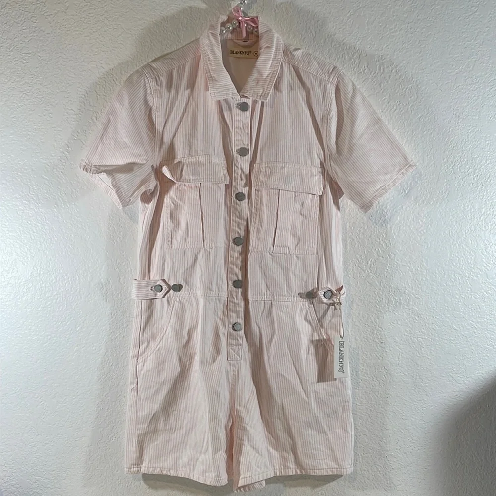 BLANK NYC STRAWBERRY PUNCH ROMPER STRIPES WITH POCKETS SIZE MEDIUM NEW - Picture 3 of 12